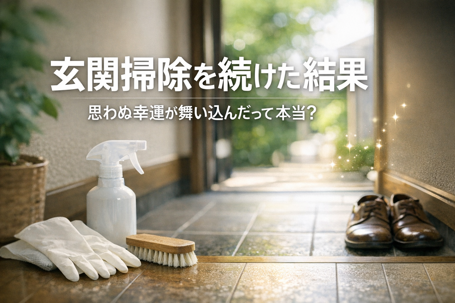 玄関掃除を続けた結果、思わぬ幸運が舞い込んだって本当?