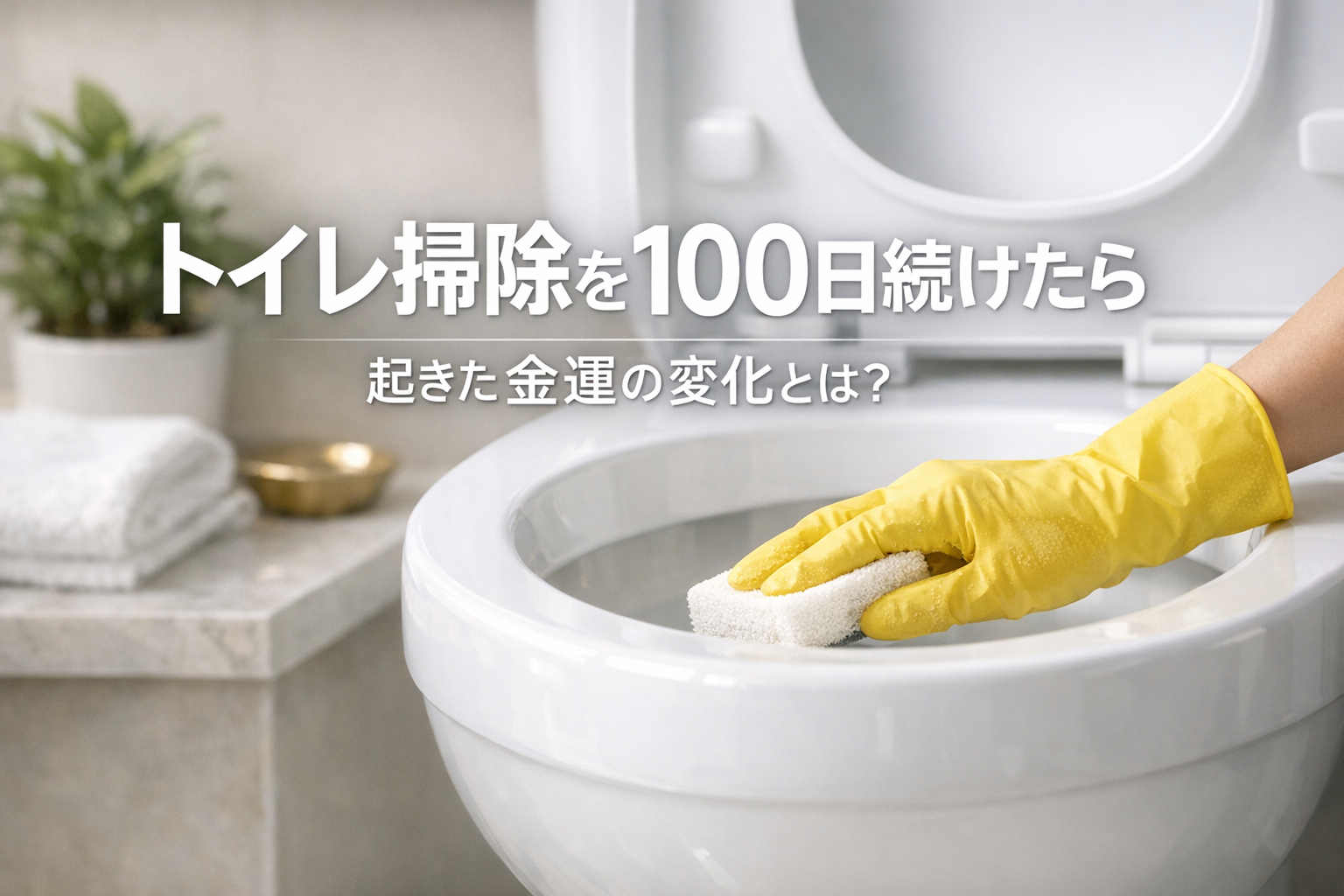 トイレ掃除を100日続けたら起きた金運の変化とは?