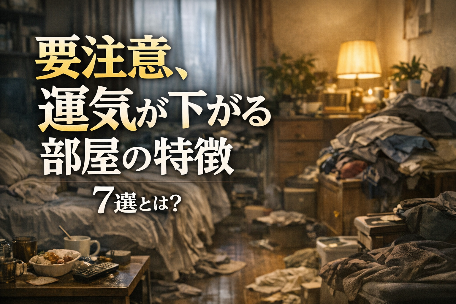 要注意、運気が下がる部屋の特徴7選とは？