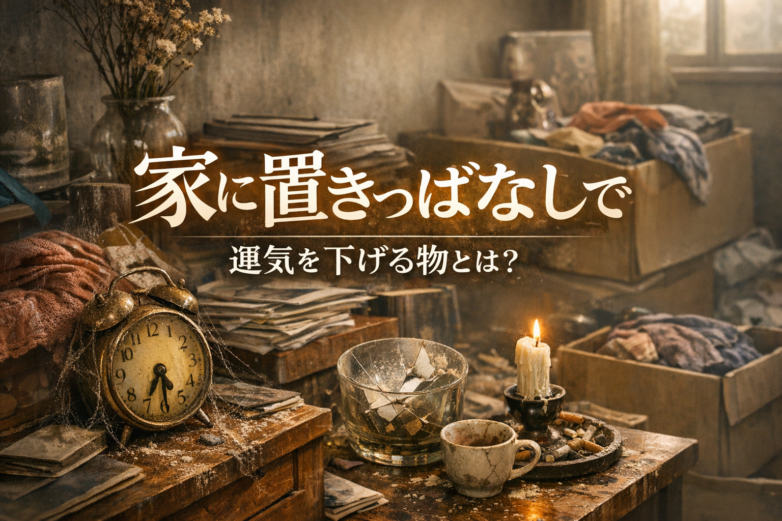 家に置きっぱなしで運気を下げる物とは？