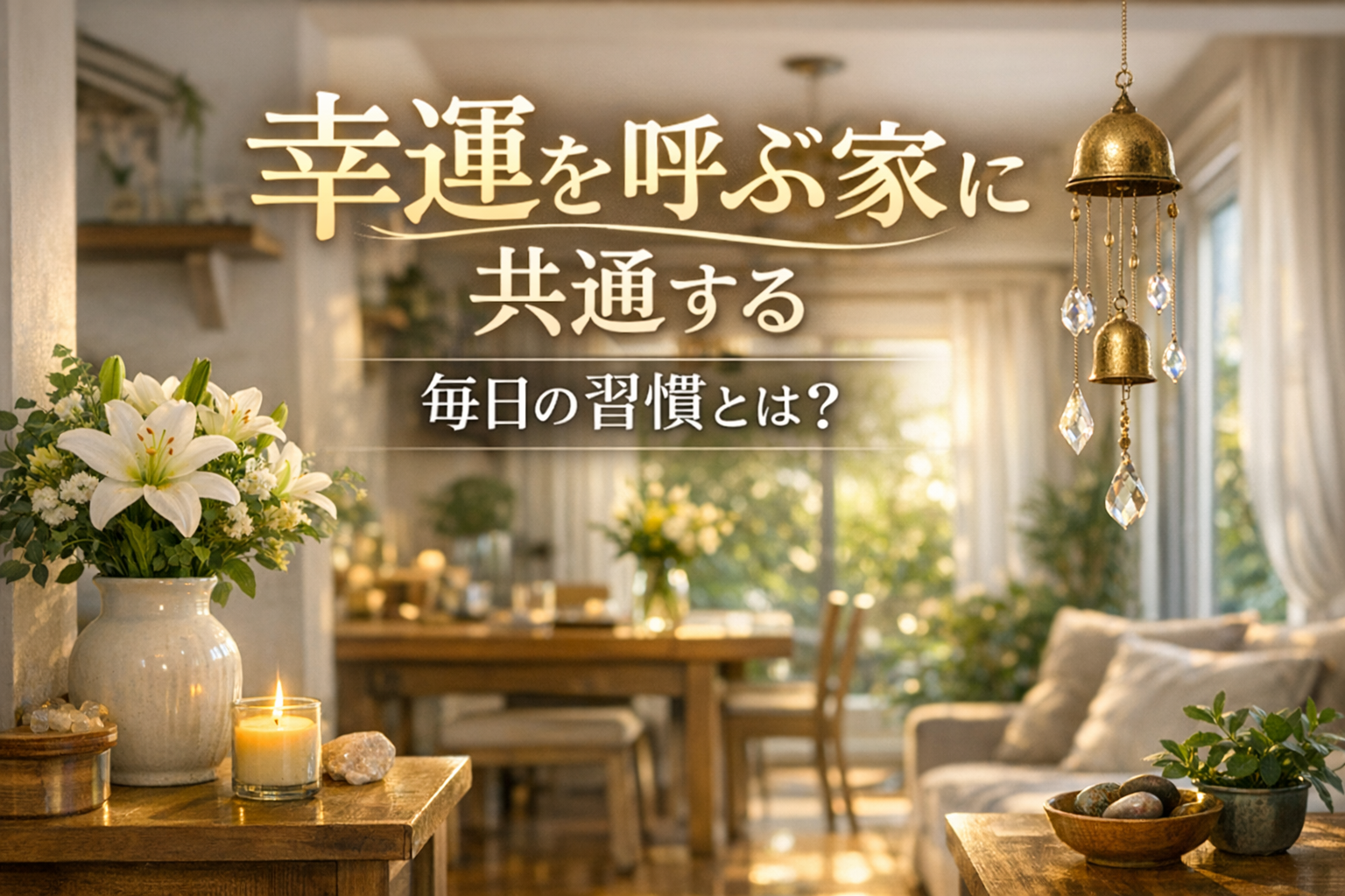 幸運を呼ぶ家に共通する毎日の習慣とは？