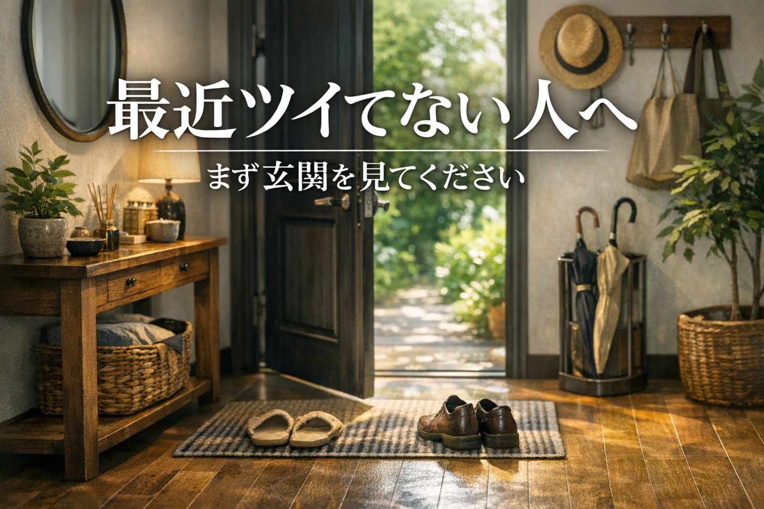 最近ツイてない人へ、まず玄関を見てください