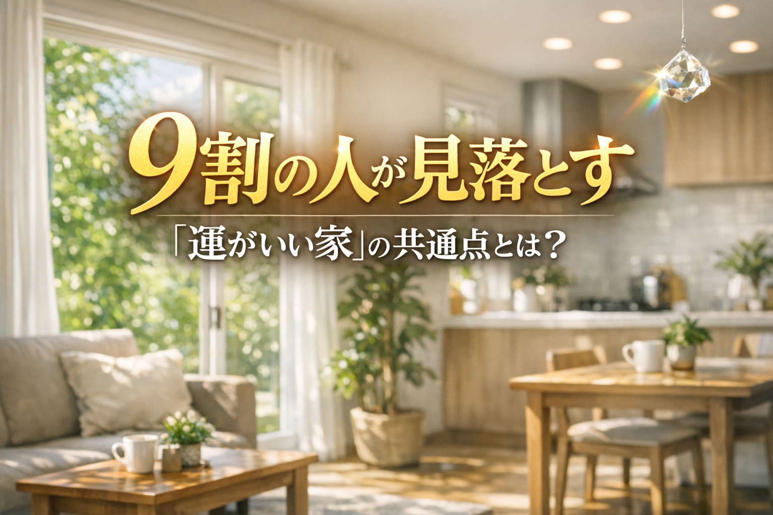 9割の人が見落とす「運がいい家」の共通点とは?