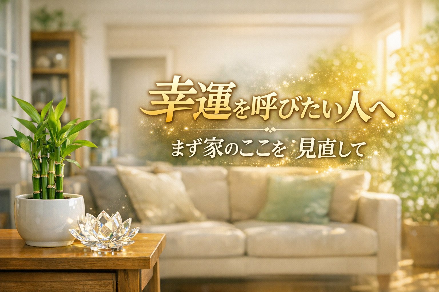 幸運を呼びたい人へ、まず家のここを見直して